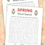 Free Printable Spring Word Search   Pjs And Paint Throughout Free Spring Word Search Puzzles Printable