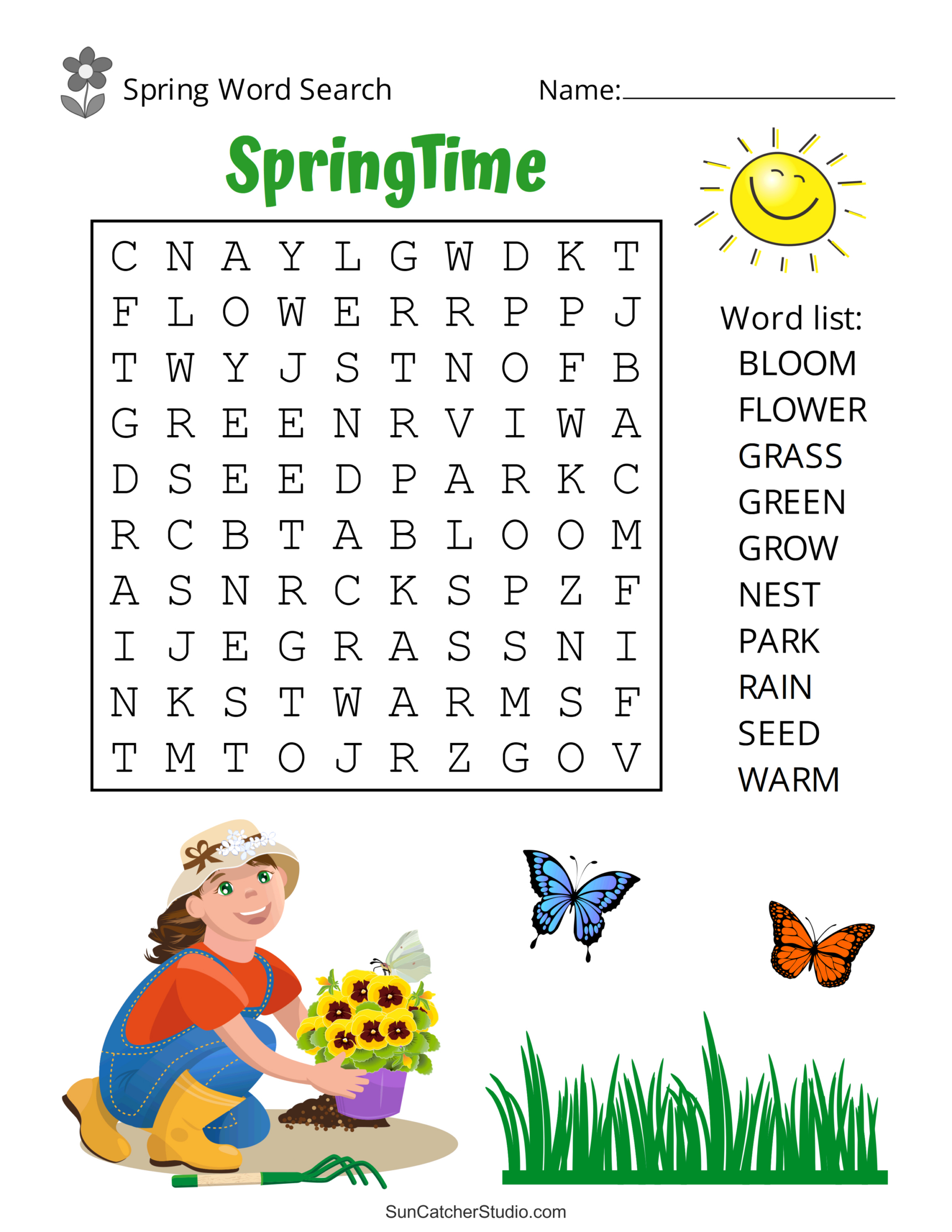 Free Printable Spring Word Search Puzzles – Free Printables with Free Printable Word Search Spring