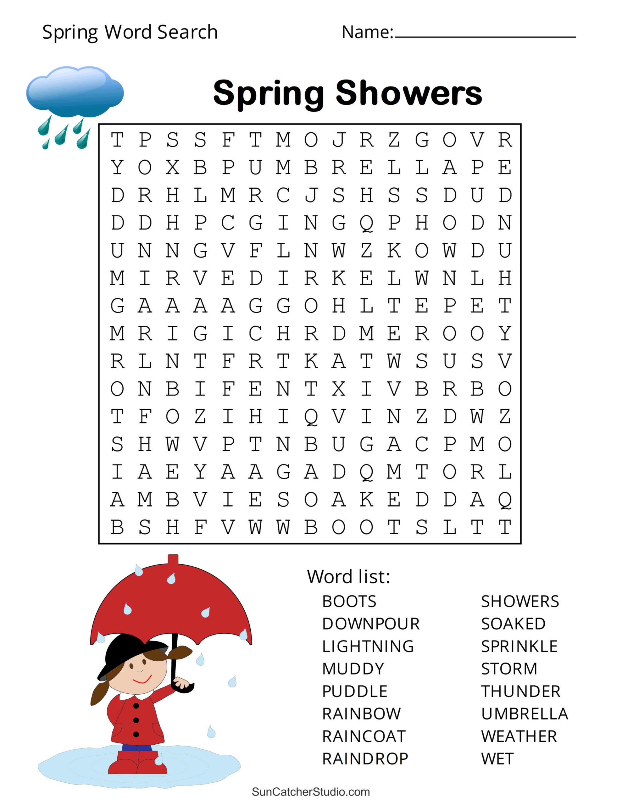 Free Printable Spring Word Search Puzzles – Free Printables with Free Printable Word Searches Large Print