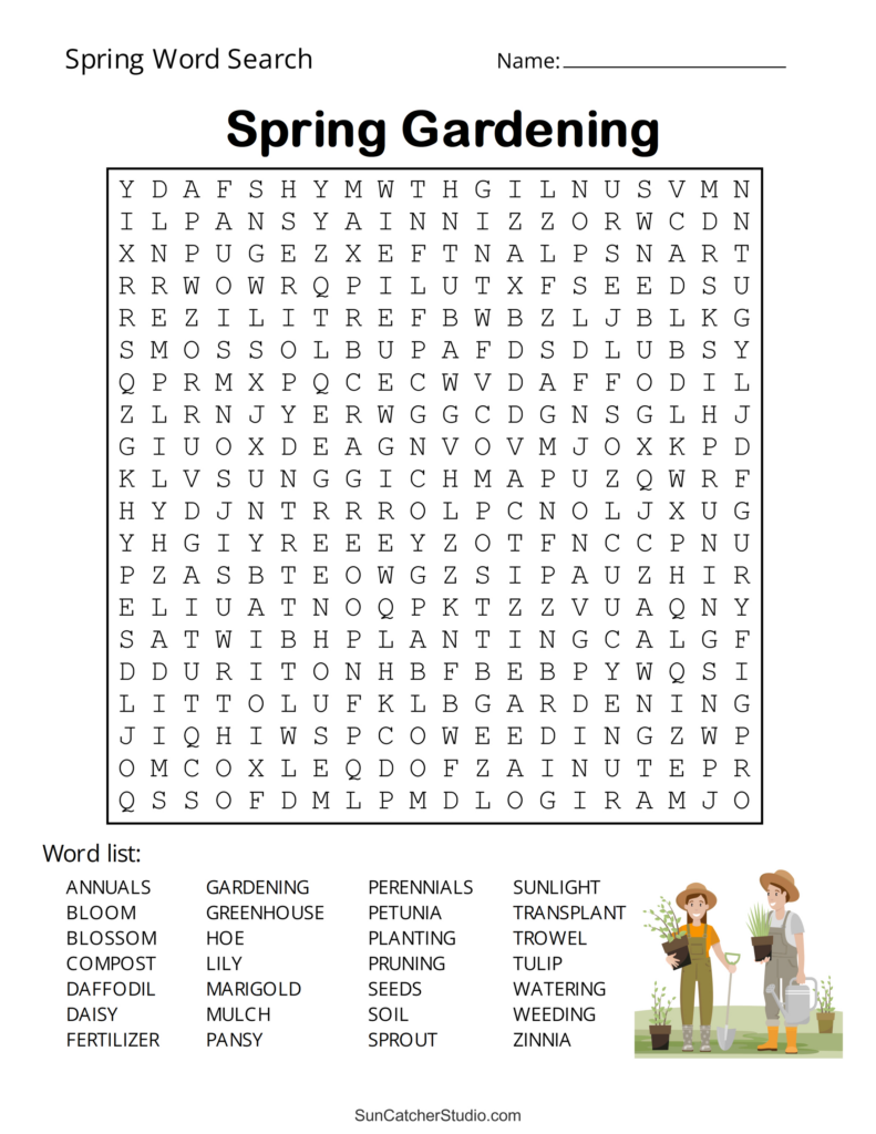 Spring Word Searches Free Printable | Printable Word Search