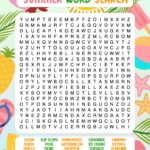Free Printable Summer Word Searches   Prudent Penny Pincher With Hard Summer Word Search Printable Free