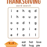 Free Printable Thanksgiving Word Search For Kids For Thanksgiving Word Search Easy Printable