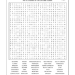 Free Printable U.s. States Word Searches In Printable Word Search 50 States