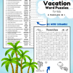 Free Printable Vacation Word Puzzle For Kids  Tree Valley Academy For Summer Puzzle Tree Valley Academy