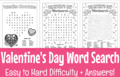 Free Printable Valentine'S Day Word Search Puzzles intended for Word Search Homemade Gifts