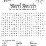 Free Printable Word Search: Picnic Foods Inside Free Printable Word Search UK