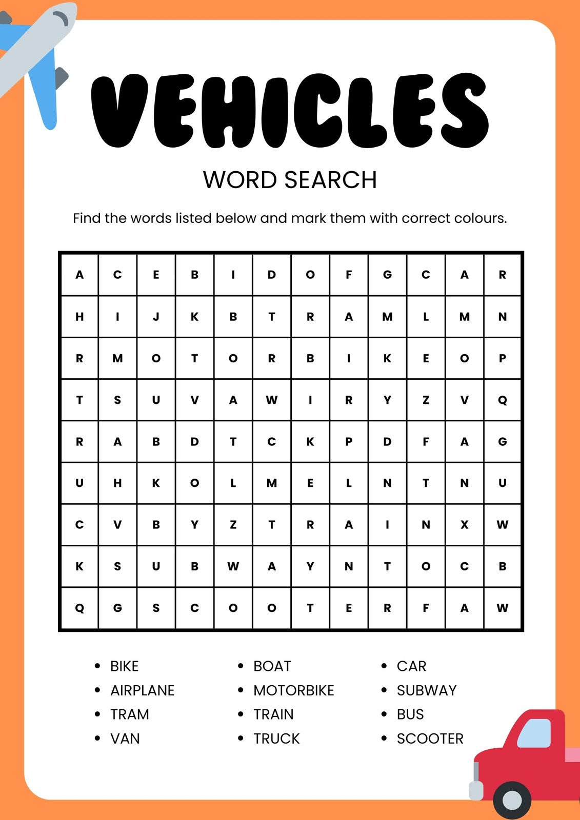 Free Printable Word Search Worksheet Templates | Canva intended for Easy Word Search Puzzles Printable