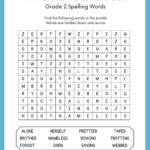 Free Printable Word Search Worksheet Templates | Canva Throughout 2Nd Grade Word Search Printable