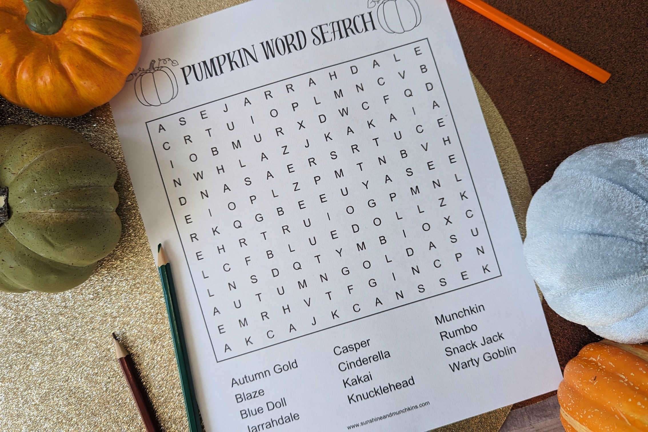 Free} Pumpkin Word Search Printable - Sunshine And Munchkins regarding Pumpkin Word Search Free Printable