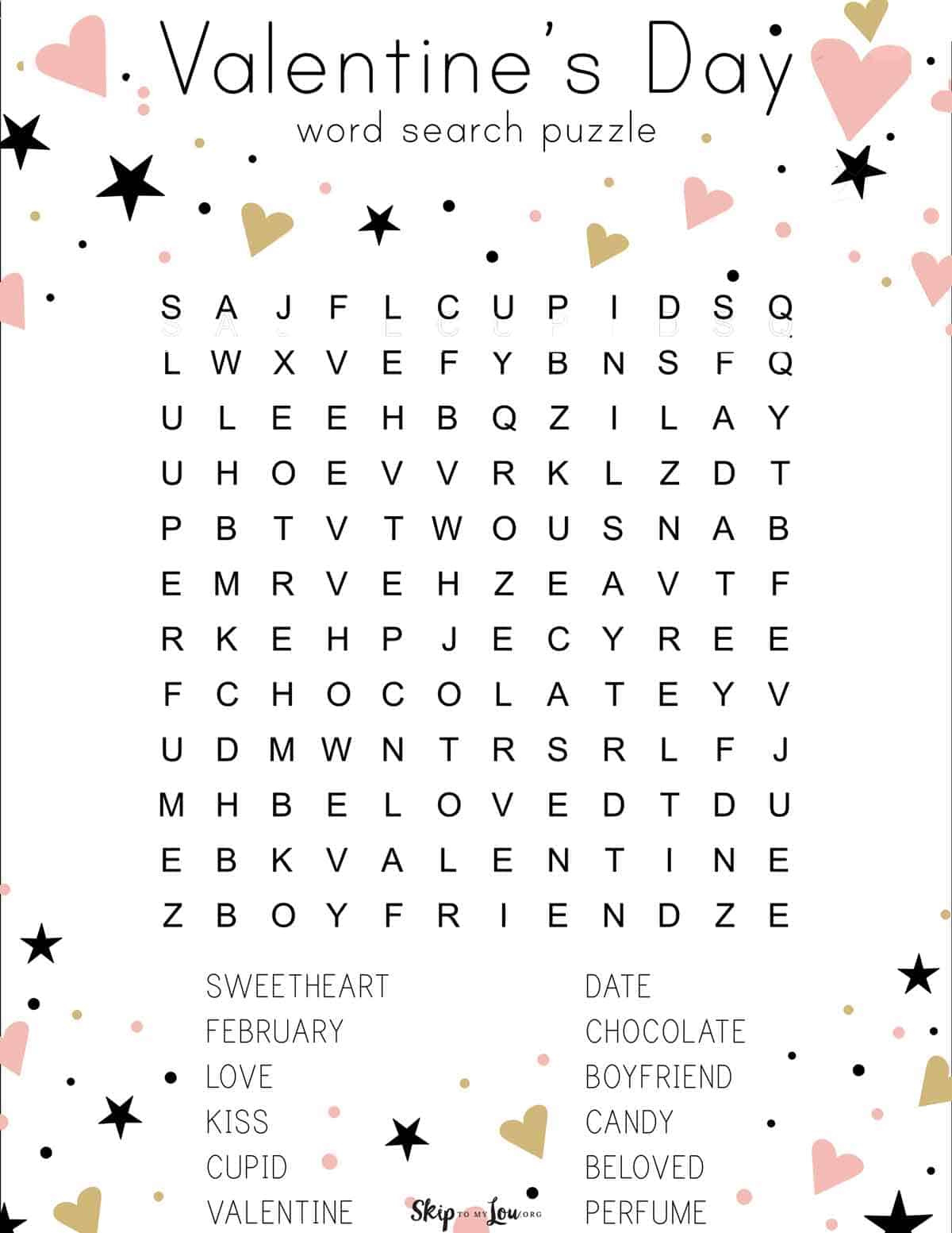 Free Valentine&amp;#039;S Day Word Search Printables | Skip To My Lou pertaining to Printable Valentine Word Search Puzzles