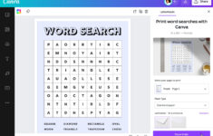 Free Word Search Maker – Make Your Own Word Search | Canva in Free Word Search Generator Printable