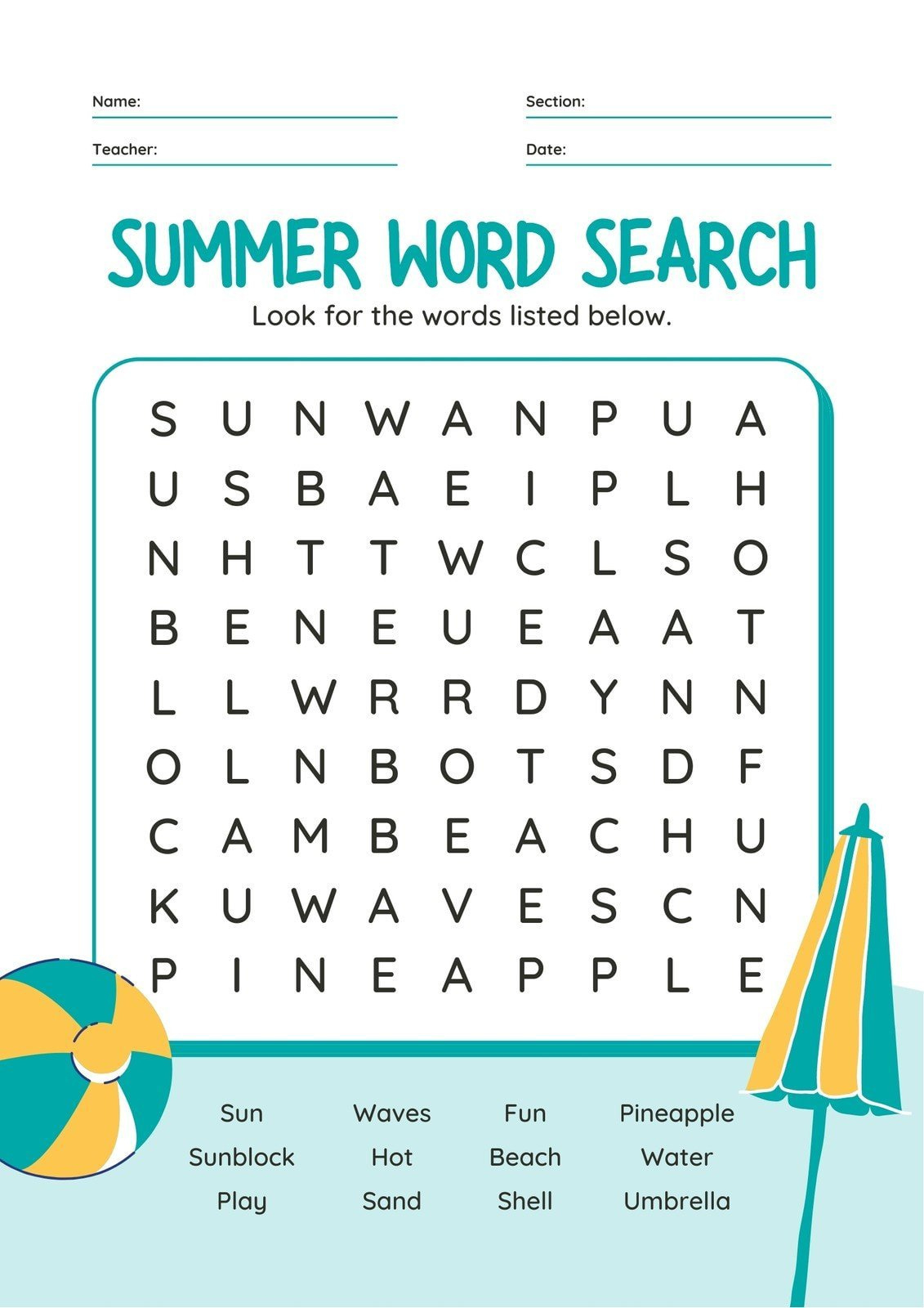Free Word Search Maker – Make Your Own Word Search | Canva within Free Create Word Search Printable