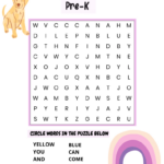 Free Word Search Printable Puzzles  Pre K Word   Offline Activities With Regard To Word Search Pre K Printable