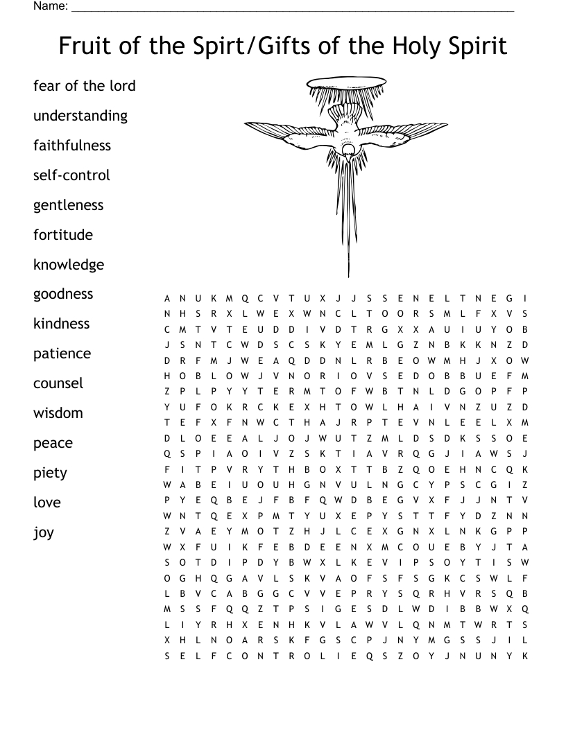 Fruit Of The Spirit Word Search - Wordmint pertaining to Fruit Of The Spirit Word Search Printable