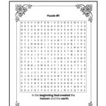 Genesis Bible Verse Word Search With Regard To Psalm 23 Word Search Free Printable