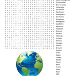 Geography Word Search   Wordmint With Geography Word Search Printable