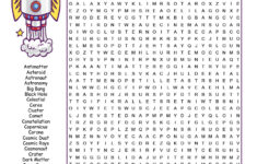 Giant Outer Space Themed Word Search Puzzle Worksheet Activity pertaining to Giant Printable Word Search