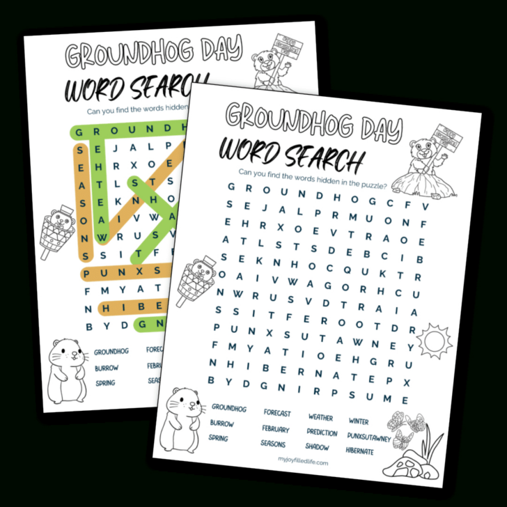 Groundhog Day Word Search Printable Groundhog Day Word Search Printable