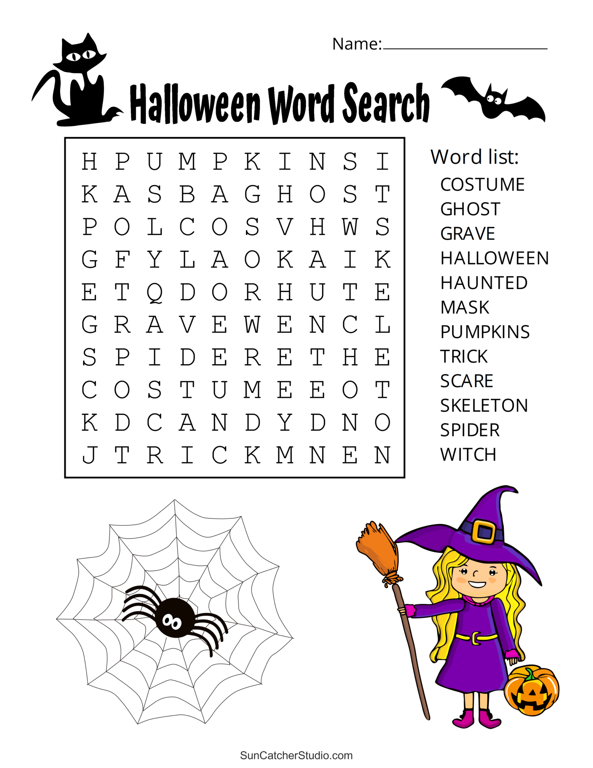 Halloween Word Search (Free Printable Puzzles) – Free Printables with regard to Printable Halloween Word Search Puzzles
