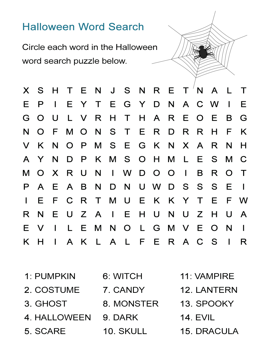 Halloween Word Search Puzzle - All Esl throughout Printable Word Search Esl
