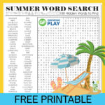 Hard Summer Word Search Free Printable Puzzle   Growing Play With Regard To Hard Summer Word Search Printable Free