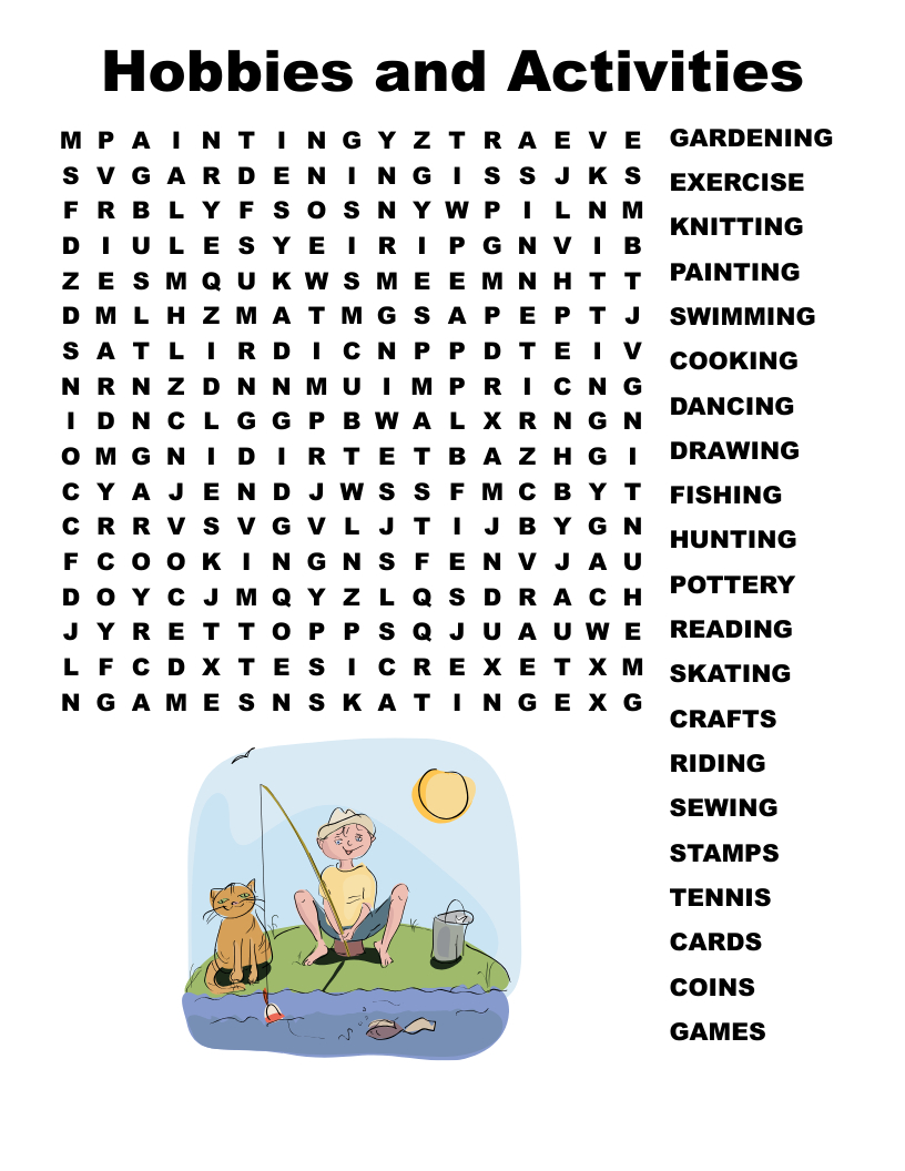 Hobbies And Activities Word Search - Wordmint with regard to Printable Word Search Hobbies