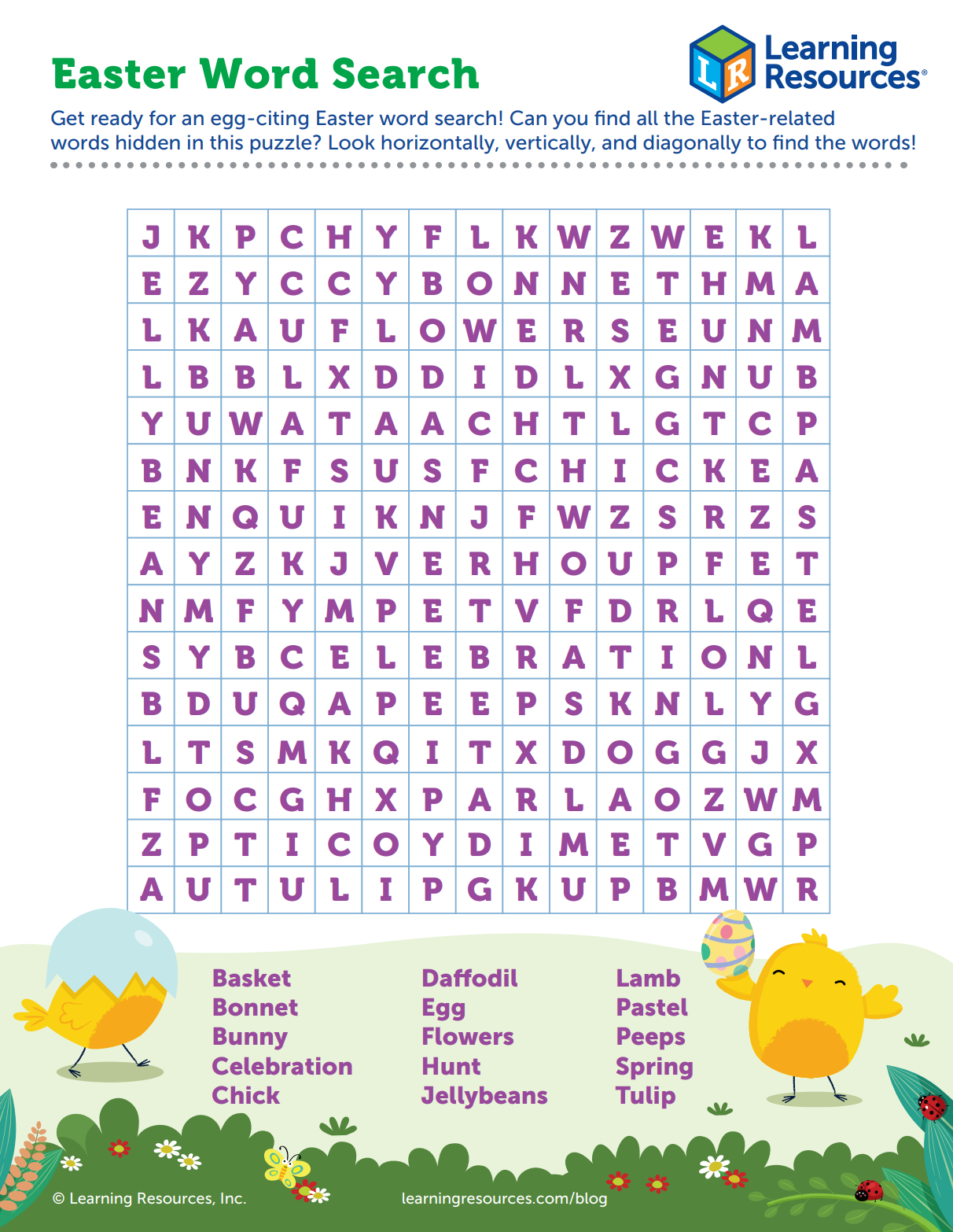 Hop Into Easter Fun With Printable Easter Word Search in Printable Word Search For Easter
