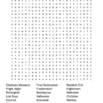 Horror Movies Word Search   Wordmint Throughout Horror Movie Word Search Printable