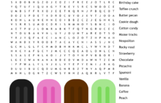 Ice Cream Flavors Word Search - Wordmint in Printable Word Search Ice Cream