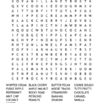 Ice Cream Flavors Word Search   Wordmint Pertaining To Printable Word Search Ice Cream