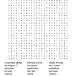 In Remembrance Of 9/11 Word Search   Wordmint In 9/11 Word Search Printable