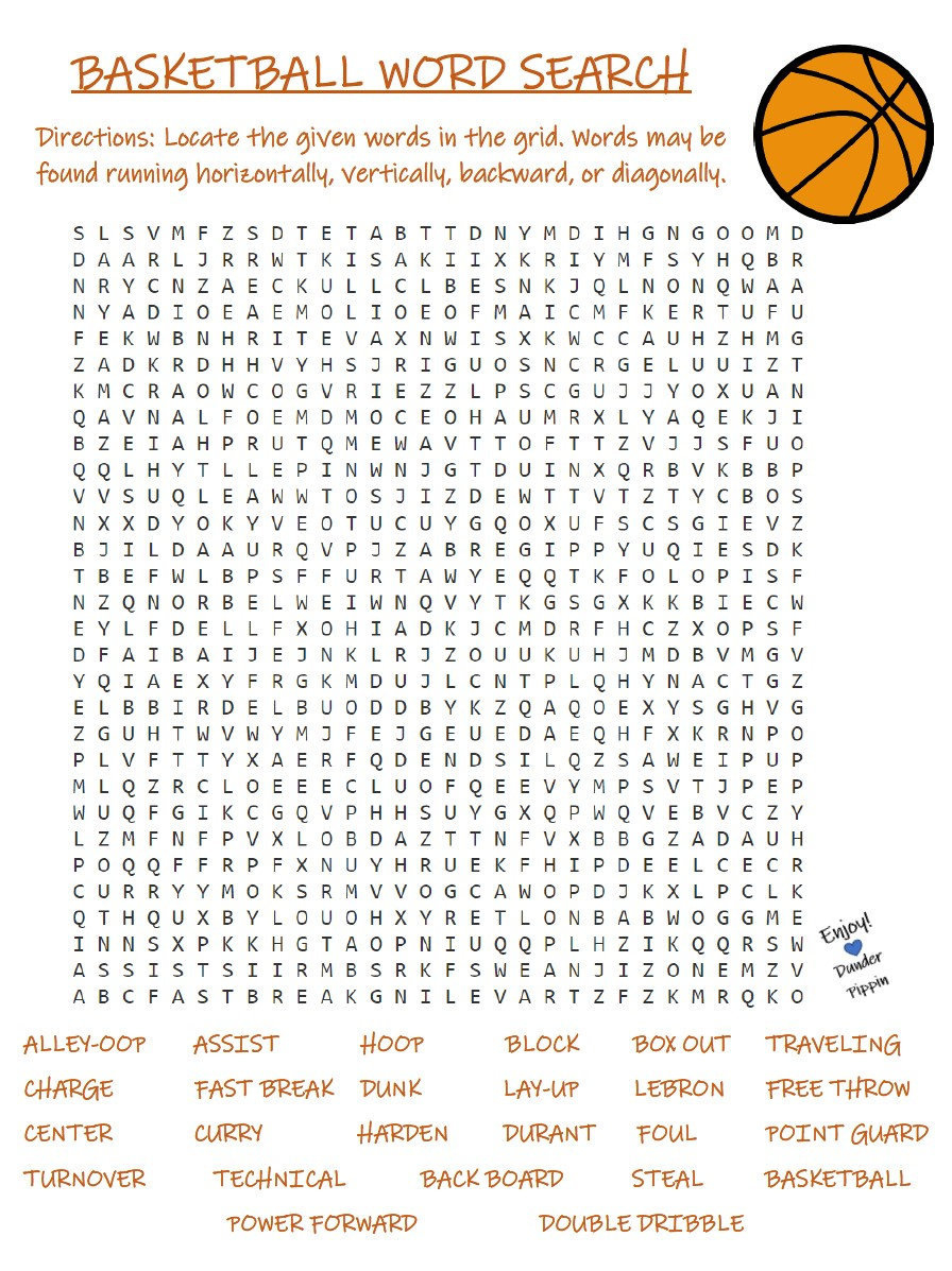 Kids Digital Word Search, Kids Basketball Word Search, Word regarding Printable Word Search Basketball
