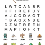 Kindergarten Camping Word Search   Tree Valley Academy Intended For Free Printable Kindergarten Word Search