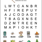 Kindergarten Camping Word Search   Tree Valley Academy Within Printable Camping Word Search