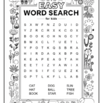 Kindergarten Easy Word Search For Kids (2 Free Pdf Pages)   Easy Regarding Printable Word Search Booklet