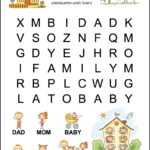 Kindergarten Family Word Search   Tree Valley Academy Regarding Extra Large Printable Word Search Puzzles