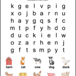 Kindergarten Farm Word Search   Tree Valley Academy With Free Printable Kindergarten Word Search