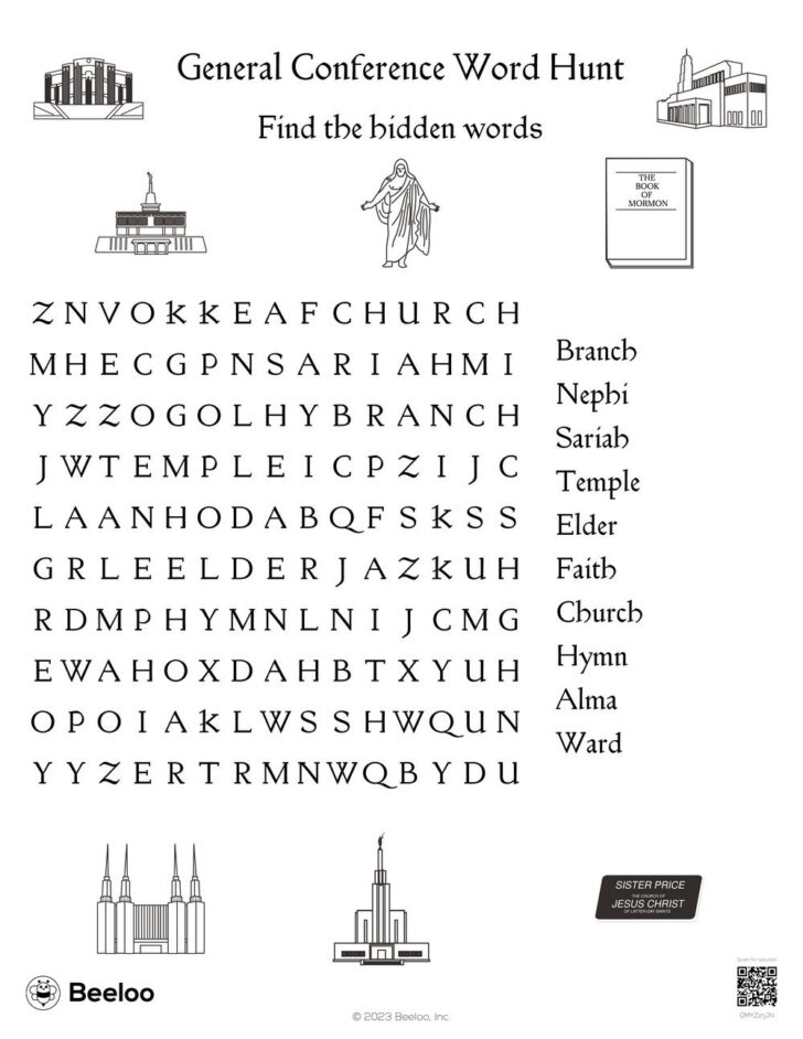 LDS Word Search Printable