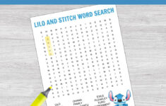 Lilo And Stitch Word Search Free Printable – Monorails And Magic inside Lilo and Stitch Word Search Free Printable