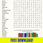 Local Library Word Search Puzzle Regarding Library Word Search Free Printable