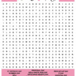 March Word Search Printable   National Days Word Find Puzzles With March Word Search Printable