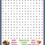 Mardi Gras Word Search With Answers   Free Mardi Gras Printable Intended For Mardi Gras Word Search Printable
