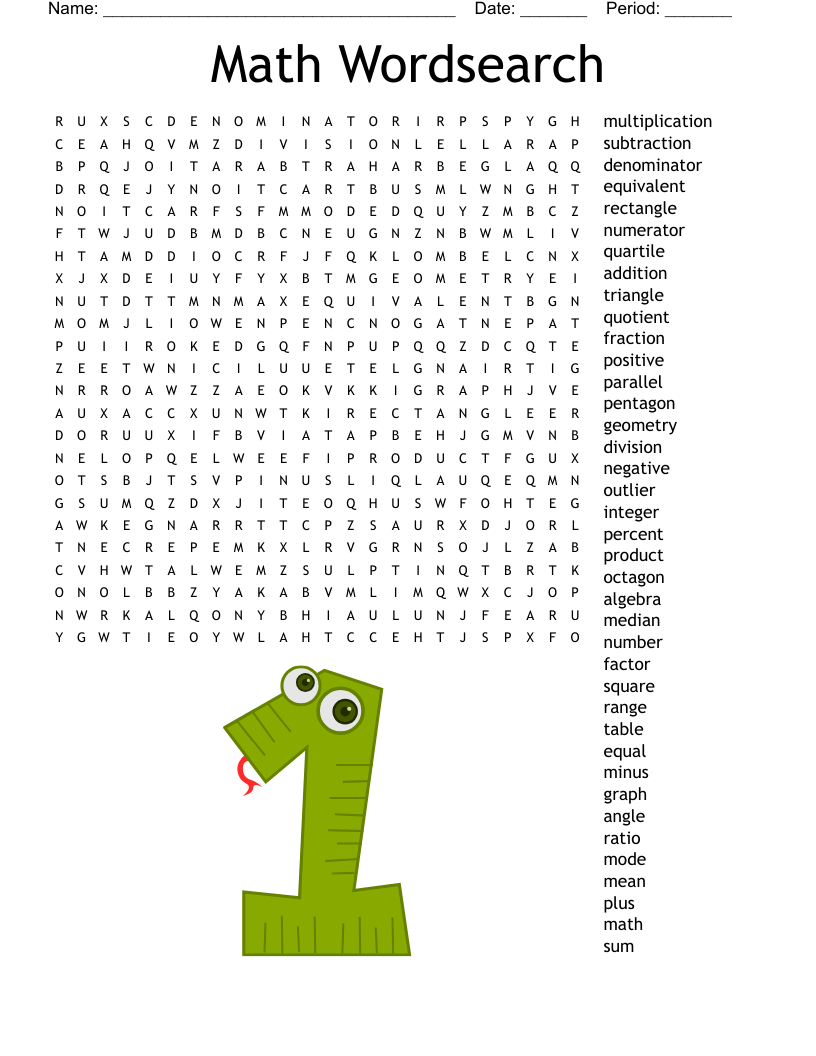 Math Terms Word Search - Wordmint regarding Free Printable Word Search Math Terms