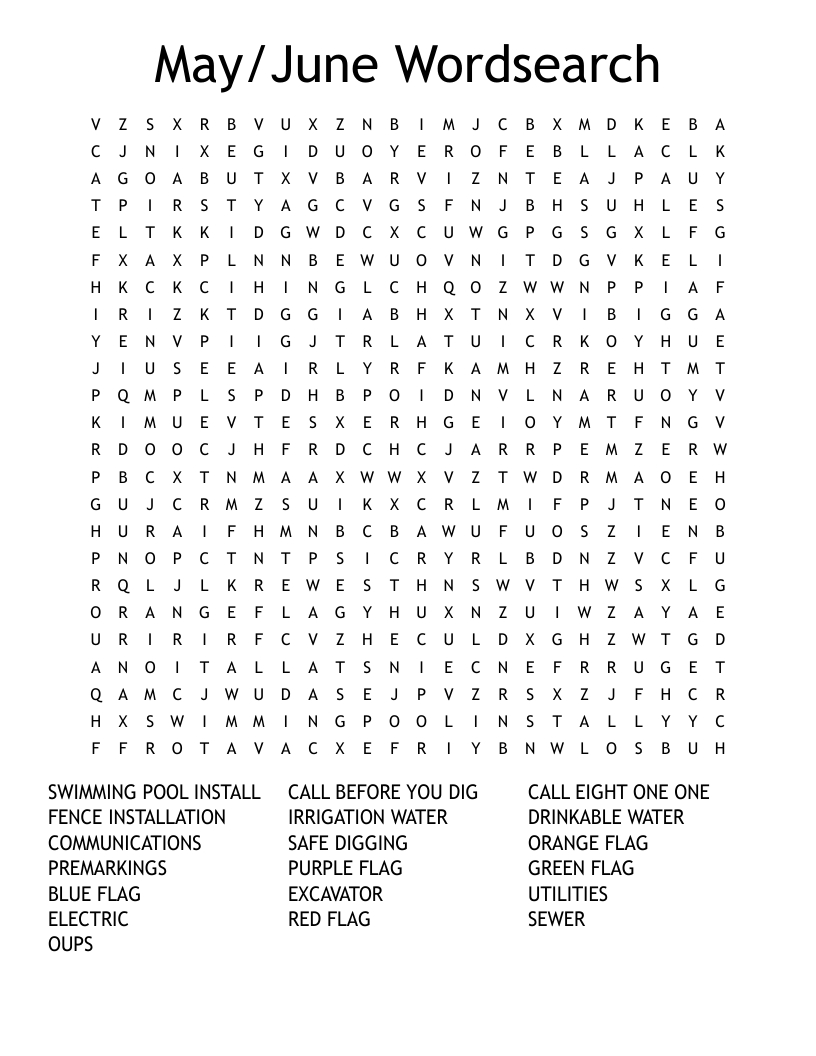 May/June Wordsearch - Wordmint with Free Printable Word Search For June