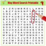 May Word Search Printable   National Days Word Find Puzzle Within May Word Search Free Printable