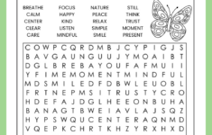 Mindfulness Word Search Puzzle Free Printable - Your Therapy Source with Free Printable Word Search Puzzles For Adults Printable