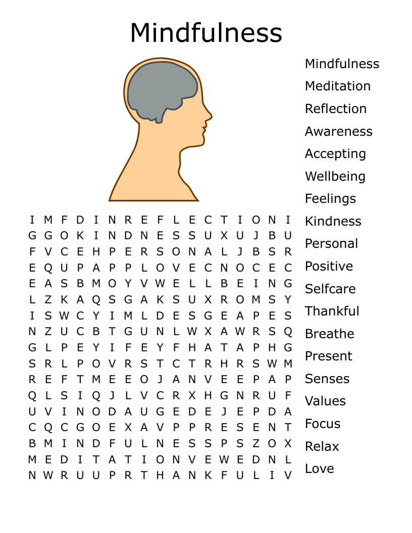 Mindfulness Word Search - Wordmint with regard to Free Printable Word Search Mindfulness