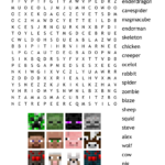 Minecraft Word Search   Wordmint Regarding Printable Minecraft Word Search