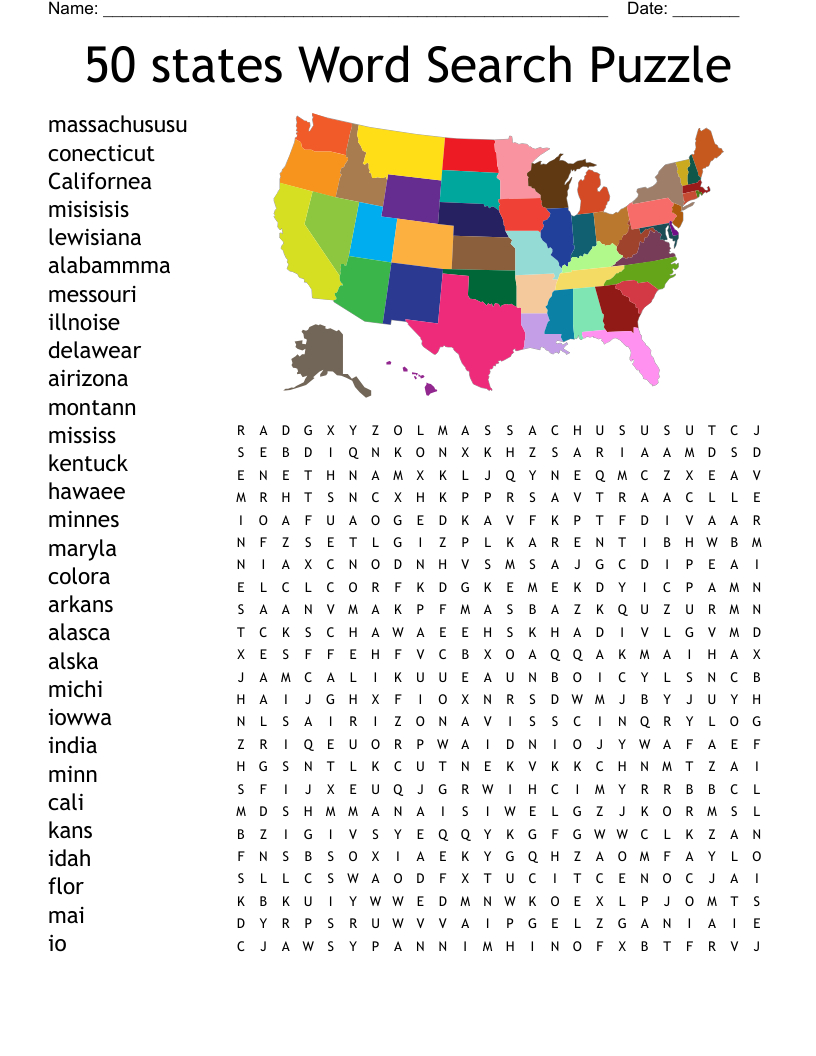 Minn Of Mississippi Word Search - Wordmint pertaining to Free Printable Word Search Puzzles Usa States