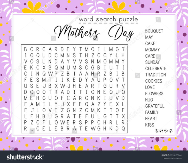 Mother’s Day Word Search Printable